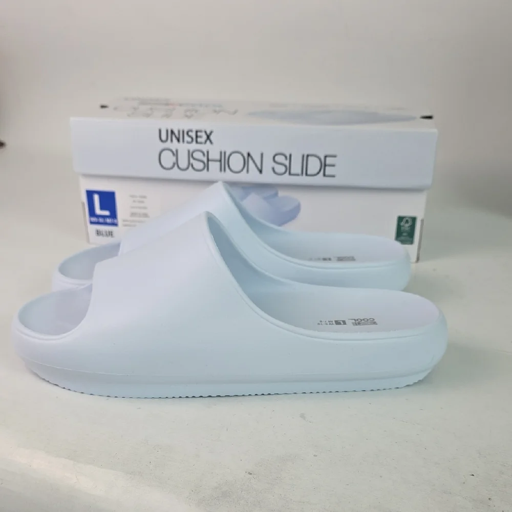 32‎ Degrees Women's Slides Size 9-10 Men's Size 7-8 Large Blue Cushion Shoes